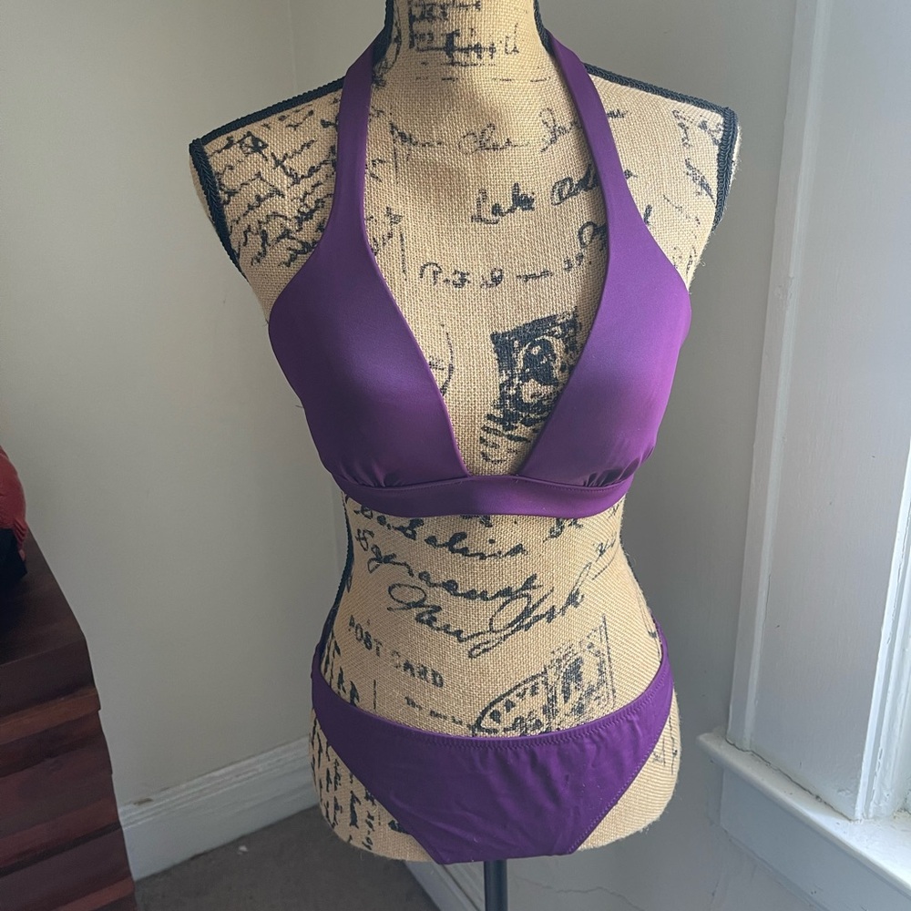 VS Purple Halter/Back-Tie Two-Piece Swimsuit